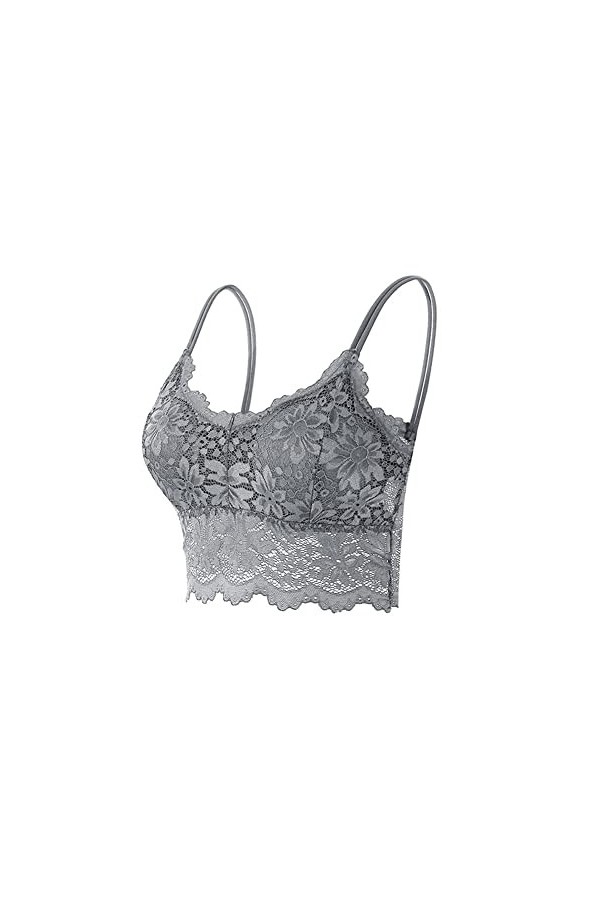 PBLCYUT Nouvelles Femmes Lacets de Lacets Top Bralette Confortable Couleur Unie Sexy sous-vêtements Sexy Bands Size : S M 70