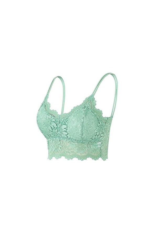 PBLCYUT Nouvelles Femmes Lacets de Lacets Top Bralette Confortable Couleur Unie Sexy sous-vêtements Sexy Bands Size : S M 70