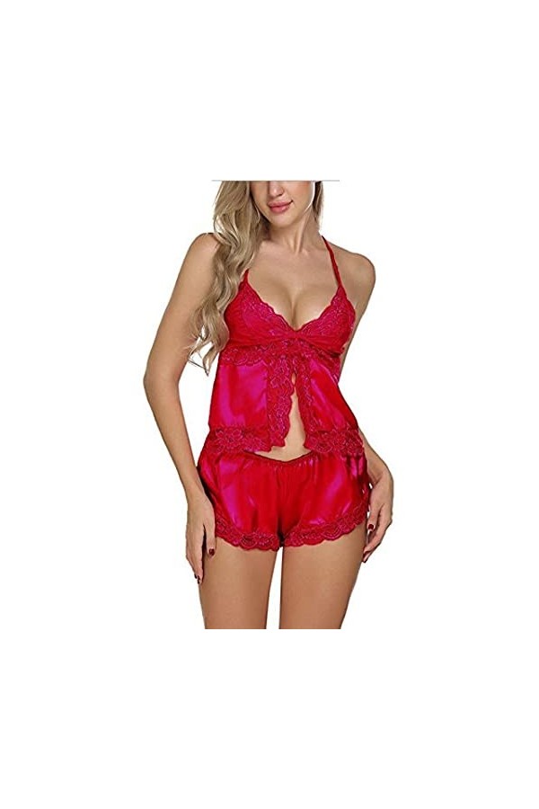 Vetements Sexylingerie Sexy Costume Sexy Sling Pyjama Short Chemise De Nuit-Green_XL