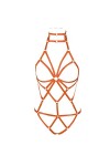 BODYCAGE Soutien-gorge Ajustable Punk Cage à lingerie ensemble Faire la fête Porte-jarretelles Halloween Harnais de corps fem
