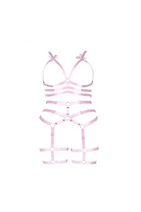 Ensemble de porte-jarretelles de grande taille avec harnais complet pour femme, festival, rave, punk, gothique, grande taille