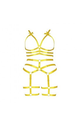 Ensemble de porte-jarretelles de grande taille avec harnais complet pour femme, festival, rave, punk, gothique, grande taille