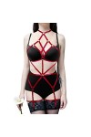 Harnais complet punk pour femme lingerie cage gothique porte-jarretelles ensemble festival rave sangle poitrine grande taille