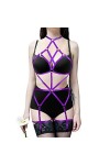 Harnais complet punk pour femme lingerie cage gothique porte-jarretelles ensemble festival rave sangle poitrine grande taille