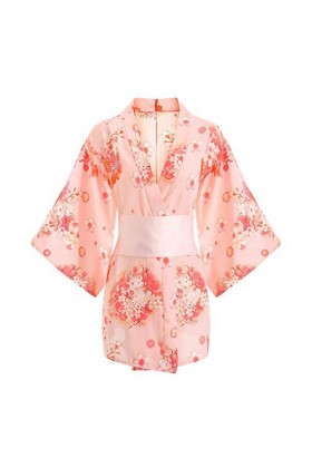 GMDNS Lingerie Sexysous-Vêtements Sexy pour Femmes Robe Kimono De Fleurs De Cerisier Japonais Imprimé Uniforme De Cosplay Éro