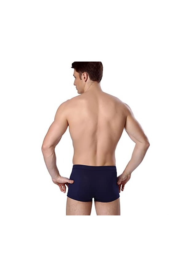 NAZARR 1PCS / Lots Sexy Underwear Men Boxer Brief L-XXXL Boxershorts Big Mesh Men Sexy sous-vêtements Color : Red, Size : XL