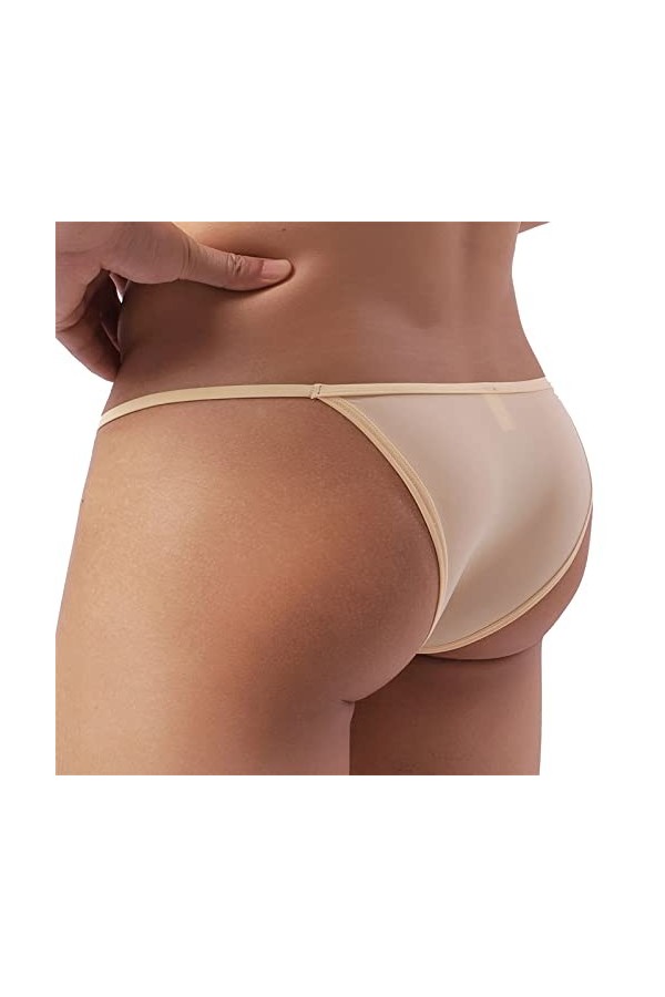 sous-Vêtements en Coton Respirant pour Hommes Mini String Hommes Sexy Culotte Taille Basse t-Back sous-vêtements Bikini Slips