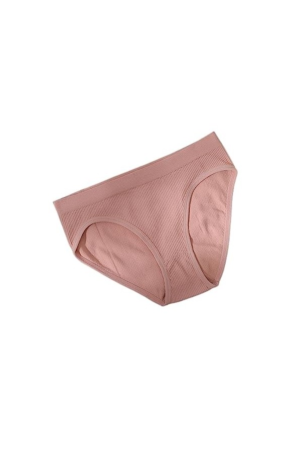 RUDDOG Culotte Femme 3Pc / Coton Culotte Femme Lingerie Femelle Samis Softs Élastiques Burs À Culotte Intime Femme-Coral Red,