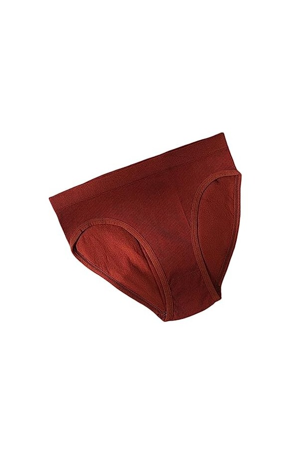 RUDDOG Culotte Femme 3Pc / Coton Culotte Femme Lingerie Femelle Samis Softs Élastiques Burs À Culotte Intime Femme-Coral Red,
