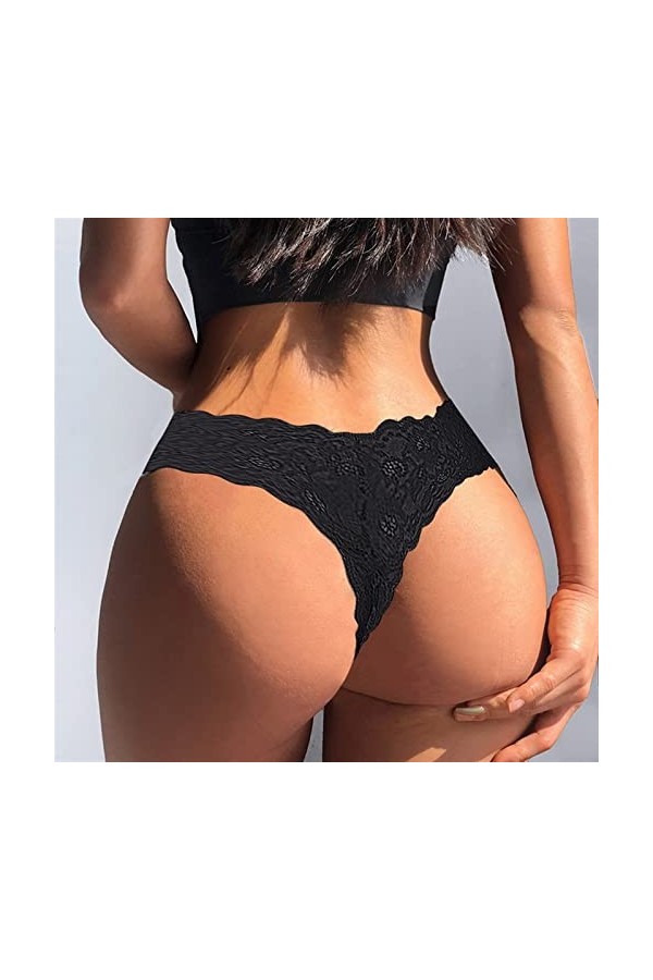 MULANY Femme Slips Sexy g File Femme Lingerie denterie Lace String sautes sèches Panty Panty Maille sous-jacre glassement Gas