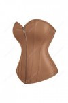 Corset en cuir synthétique pour femme avec bretelles - Corset sexy - Grande taille