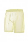 BIATWOWR See-Through Short sexy pour homme Transparent Unlined Long Leg Trunks, 1 paquet : jaune 8501 , L