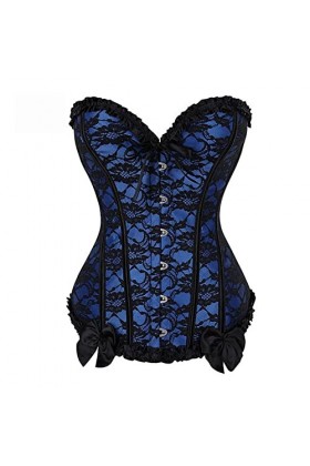 YUANYUAN520 Femmes Sexy Dentelle Rouge Bustier Femme Élastique os Supérieur Steam Punk Plus Taille Corset Top for Femmes Club