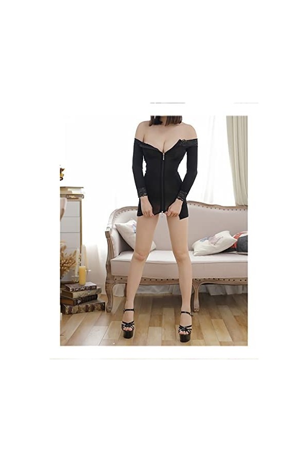 JINGGEGE Smissaire Voir à Travers la Robe de Micro Robe Transparente pour Femmes Robe de Club de Soie serrée Sexy Color : Le