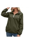 Wlabe Femmes Printemps Automne Veste de Pluie Longue pour Femme Manteau à Capuche Coupe-Vent Imperméable dExtérieur Camping 