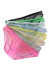 ABClothing Sous-vêtements transparents pour homme sexy en maille Sissy avec poche renforcée, taille M, L, XL, Lot de 8., Medi