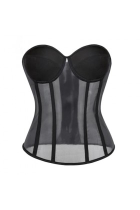 Niiyyjj Corset gothique sexy noir pour femme, AU1143, X-Large
