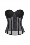 Niiyyjj Corset gothique sexy noir pour femme, AU1143, X-Large