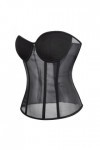 Niiyyjj Corset gothique sexy noir pour femme, AU1143, X-Large