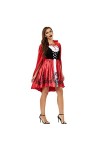 TOZLU S-3XL Cape pour Halloween, chaperon rouge, costume de cosplay, personnage uniforme, XXL