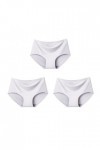 PBLCYUT Sexy Womens Gretes Ice Silk sous-Wear Souswear Girl Lingerie Briess de Confort Brief Color : 3pcs White, Taille : 3