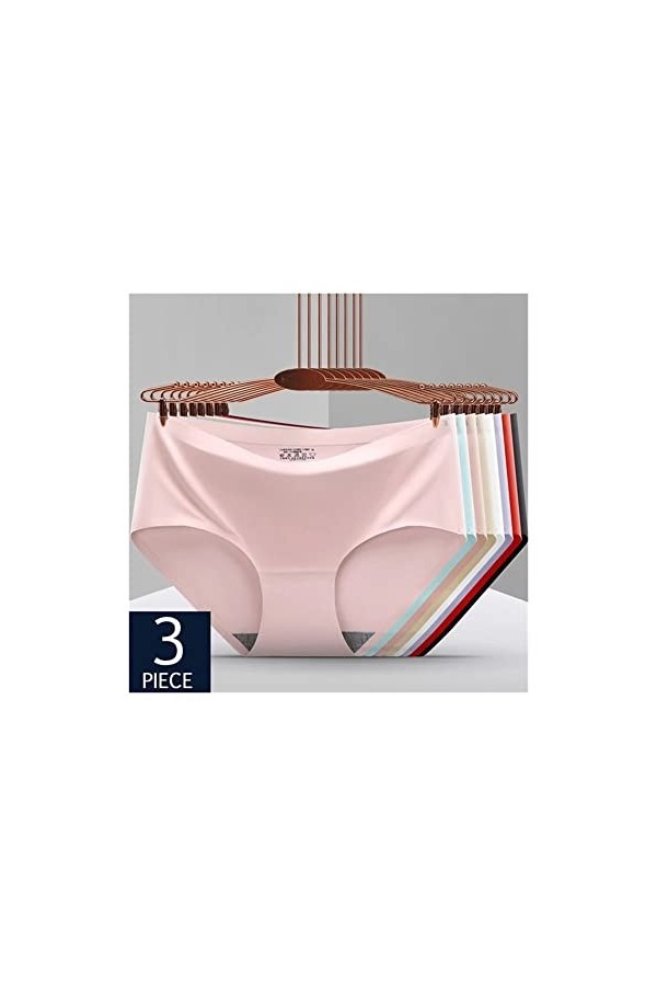 PBLCYUT Sexy Womens Gretes Ice Silk sous-Wear Souswear Girl Lingerie Briess de Confort Brief Color : 3pcs White, Taille : 3