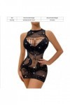 WDZOWU Lingerie Sexy Homme Robe pour Femme avec sous-Vêtements Sexy en Strass Brillants, Noir, Taille Unique