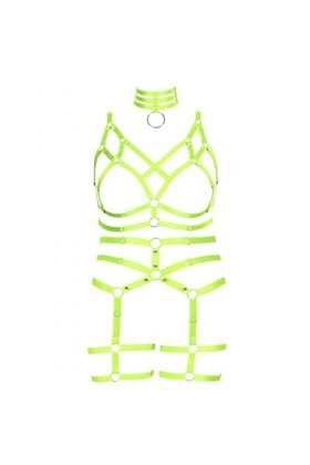 BBOHSS Femmes Bretelles Soutien - Gorge Mode Grand Soutien - Gorge Cage Encolure Bas Garter Set Punk Gothique Carnaval Dance 