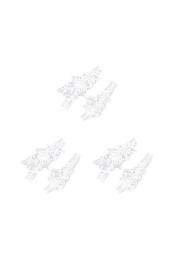 SOIMISS 6 Pièces Jarretière De Mariée Porte-Jarretelles De Mariée Jarretière Strass Bande De Jambe De Mariée Mariage Porte-Ja