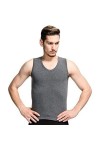 DDSP sous-vêtements Thermiques Hommes Garder Au Chaud Undershirt Tank Top Color : V Neck Black, Size : XL 