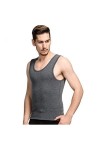 DDSP sous-vêtements Thermiques Hommes Garder Au Chaud Undershirt Tank Top Color : V Neck Black, Size : XL 