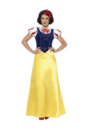 Smiffys Costume princesse la neige, Jaune, avec robe, col et bandeau,Jaune,M