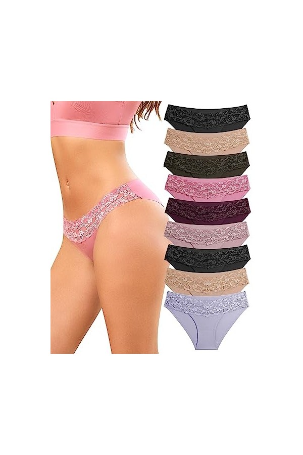 BeReady sans Culotte Femme Invisible Culotte sans Couture Culottes Et Slips Extensible Respirants sous-vêtements Size L