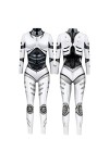 WSZJLN Robot Punk Jumpsuit Catsuit Sexy Femmes Cosplay Costumes Halloween Body-20,XL