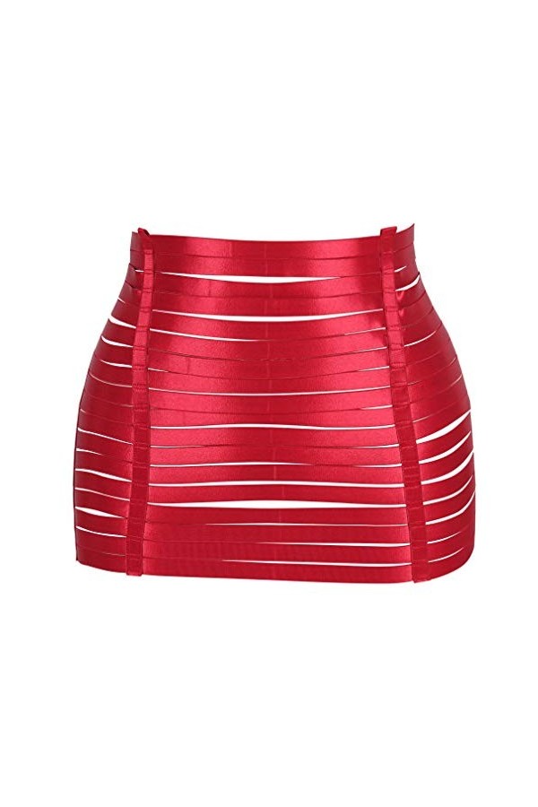 Body Harnais de Corps Femme Jupe Cage à Lingerie Ceinture Punk Sangle de Jambe Noël Taille Ajustable Gothique Festival Rave 