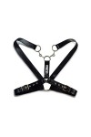 Hommes Épaule Corps Poitrine Harnais Ceinture Sexy Pu Cuir Bretelles Réglables Muscle Sling Gay Wetlook Clubwear Costume Colo