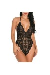 Lingerie dos nu en dentelle en maille pour femme