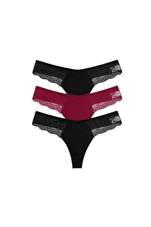 LLaviD Culotte Femme Femmes Coton Culotte sous-vêtements G G-String String Lingerie Femelle Confortable-Set 19-s