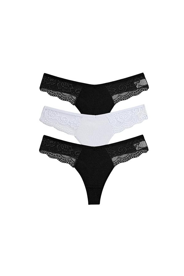 LLaviD Culotte Femme Femmes Coton Culotte sous-vêtements G G-String String Lingerie Femelle Confortable-Set 19-s