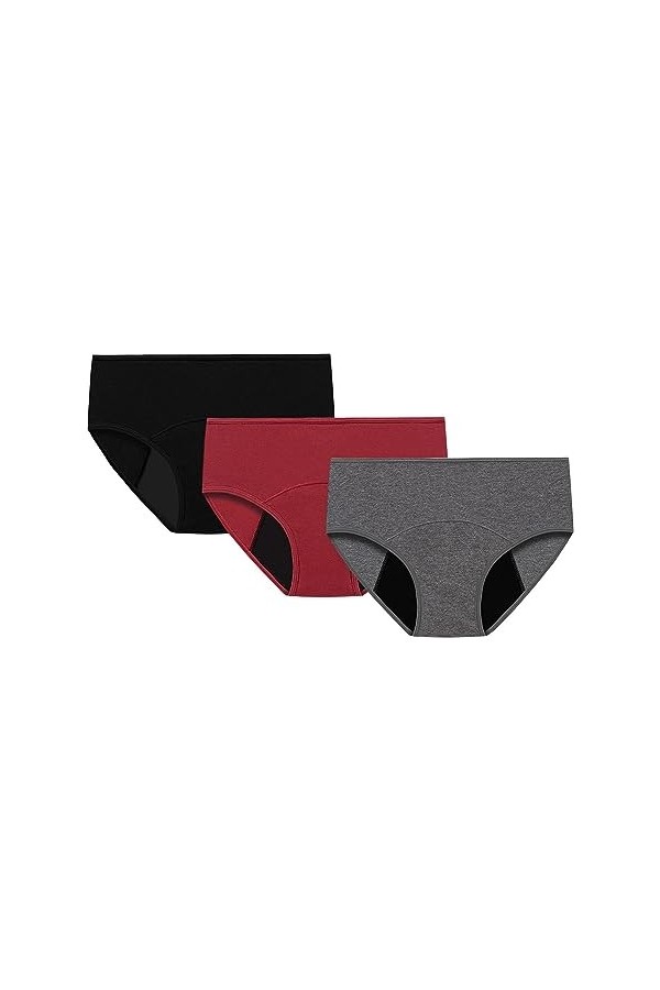 Générique De Couleur Unie pour Femmes Culottes Menstruelles Confortables Et étanches Taille Basse sans Rail Culottes Antidéra