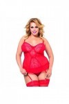 Guêpière Corset Sexy Lingerie Grande Taille Dentelle XXXL Dafne Softline Plus Size Rouge Red