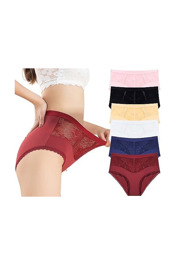 EKENOZ High Waist Ice Silk Seamless Shaping Panties Comfy&Sexy Butt Lifting Panties Sexy Lace No Trace Panties Sexy Tummy Con