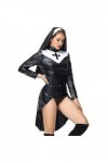 Robe gothique de sorcière pour femme - Costume dHalloween - Sexy - Épaules dénudées - Noir - Taille S
