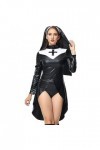 Robe gothique de sorcière pour femme - Costume dHalloween - Sexy - Épaules dénudées - Noir - Taille S