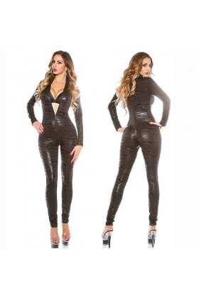 JYDQM Tigre Brevet Cuir Lingerie,Longue Salopette,Pôle Danse,Boîte De Nuit,Sauvage Danse,Salopette,Pôle Danse Un Pantalon/Bla