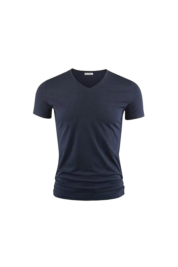 NOGRAX T-Shirt Homme Mens T-Shirt V Collier À Manches Courtes T-Shirt T-Shirt T-Shirt Noir T-Shirts Fitness pour Vêtements Ma