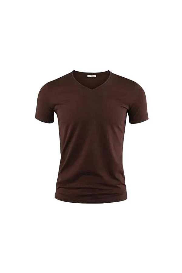 NOGRAX T-Shirt Homme Mens T-Shirt V Collier À Manches Courtes T-Shirt T-Shirt T-Shirt Noir T-Shirts Fitness pour Vêtements Ma