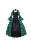 KBOPLEMQ Vêtements médiévaux pour femme - Robe longue Renaissance - Princesse victorienne - Robe de bal - Robe de soirée - Ha