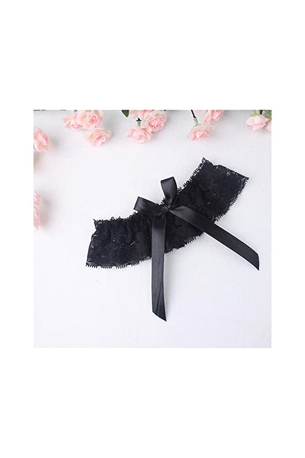 GOOFFY Sexy Perles Dentelle Blanche Fleur Perles Mariage jarretière Nuptiale Cuisse Anneau Jambe jarretière Anneau for Femmes