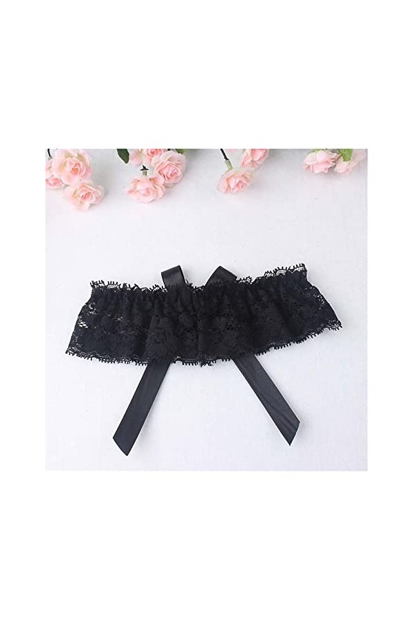 HEIMP Mode Femmes Arc Jambe Anneau Sexy Lingerie Dentelle jarretière nœud Papillon Jambe Boucle Mariage jarretières mariée Co